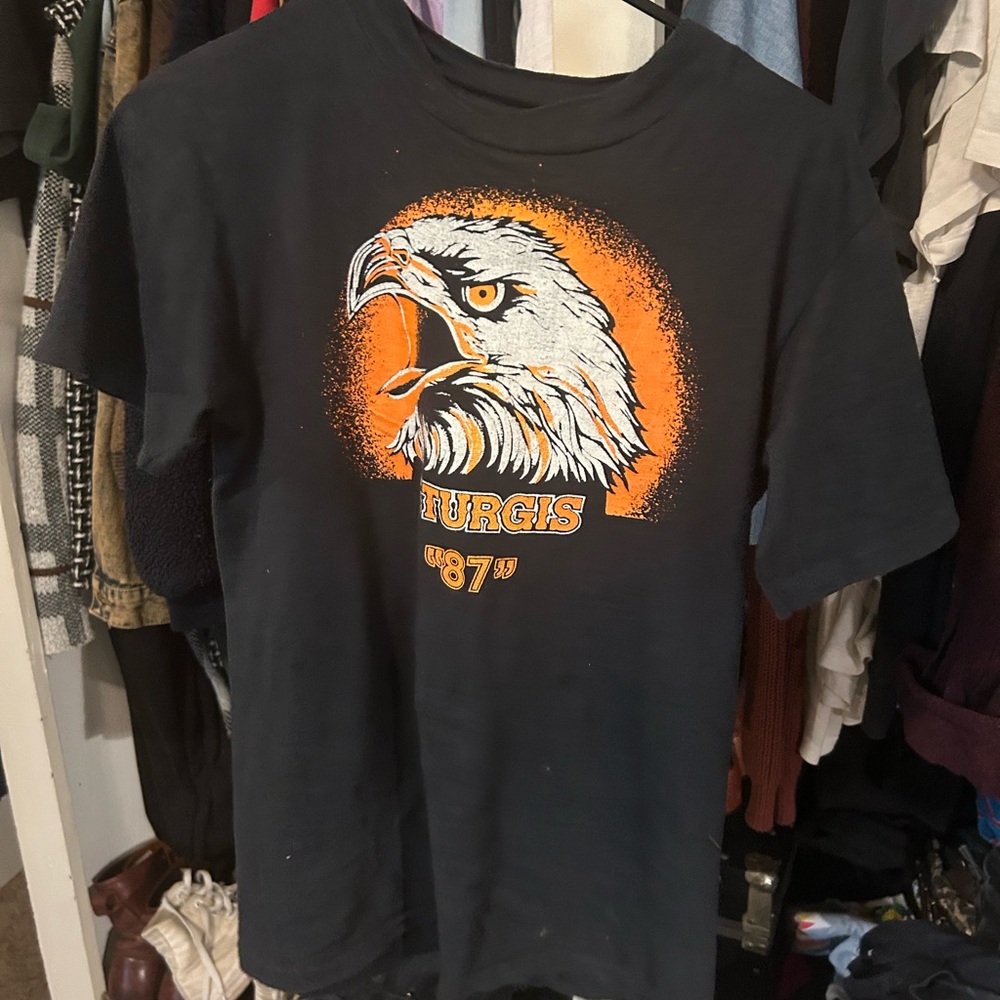 Black Women's Short Sleeve Sturgis Eagle Tee